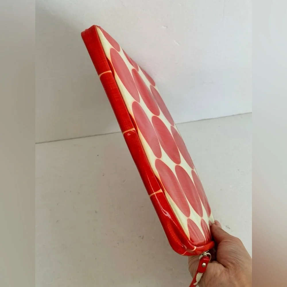 Kate Spade Womens Insulated Polka Dot Zip Around Red Flat IPad Case